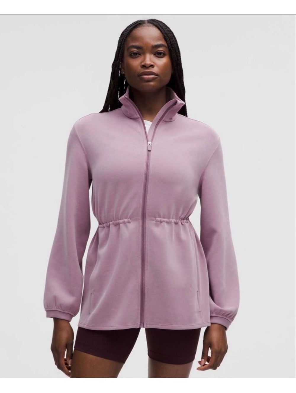 Lululemon Softstreme Cinch-Waist Full Zip Jacket Size Large Lavender Lux